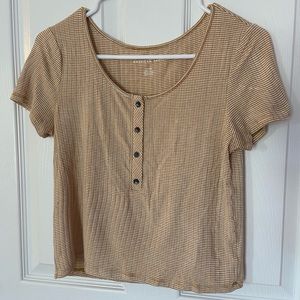 Beige American Eagle Crop-top